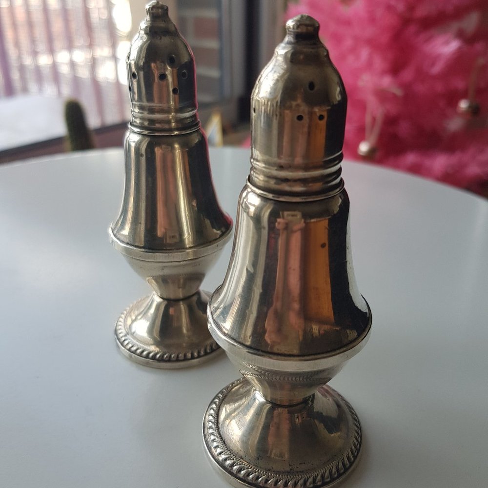 DUCHIN CREATIONS weighted 925 Salt & Pepper Shakers - stamped